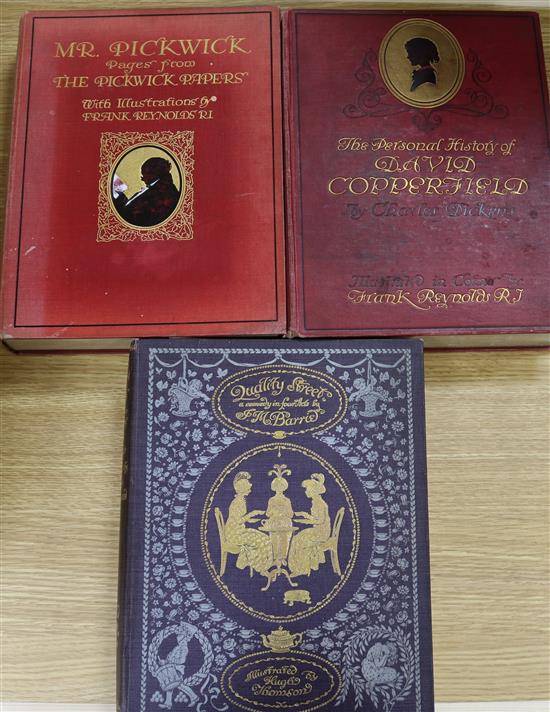 Barrie, James Matthew - Quality Street, illustrated by Hugh Thompson, quarto, pictorial blue cloth gilt,